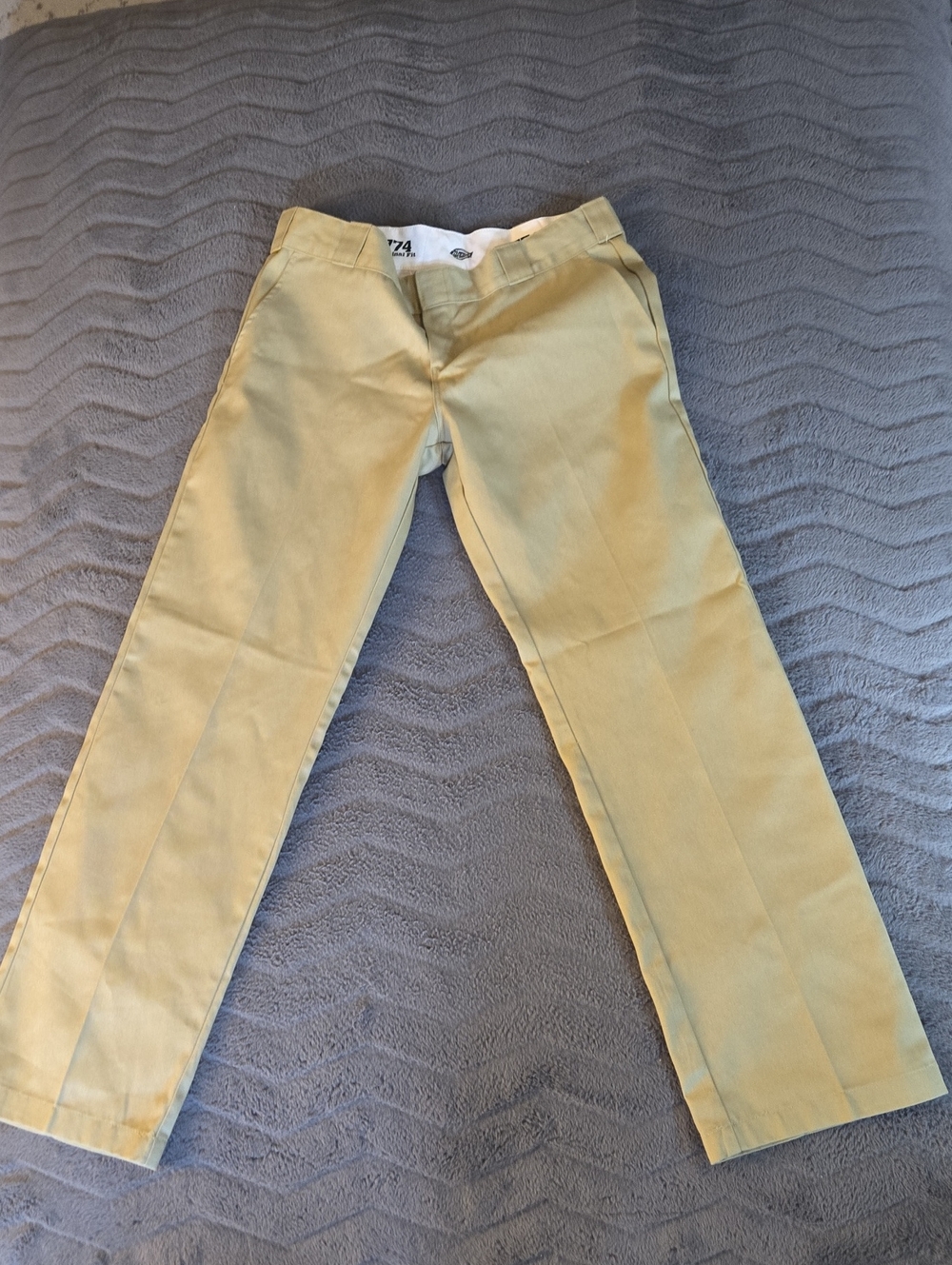 Dickies Light Yellow Wide-Leg Work Pants